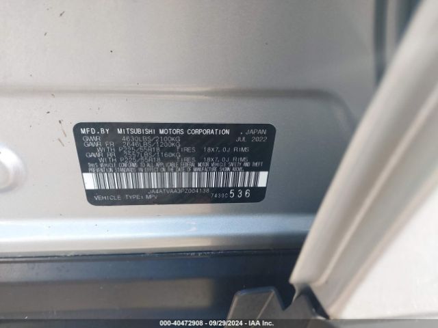 2023 MITSUBISHI ECLIPSE CROSS JA4ATVAA3PZ004138 Photo 8