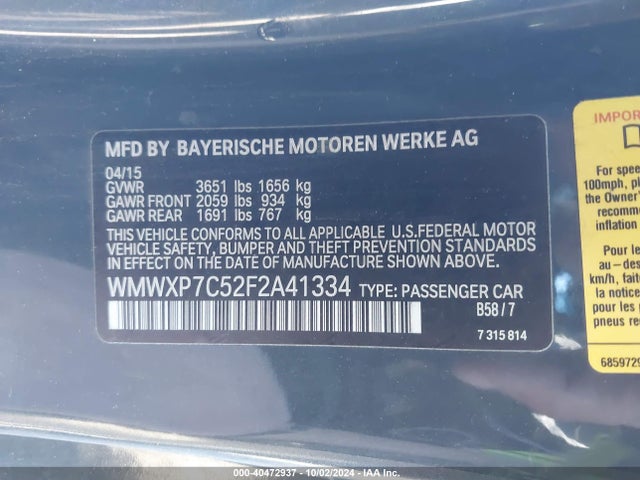 2015 MINI HARDTOP WMWXP7C52F2A41334 Photo 8