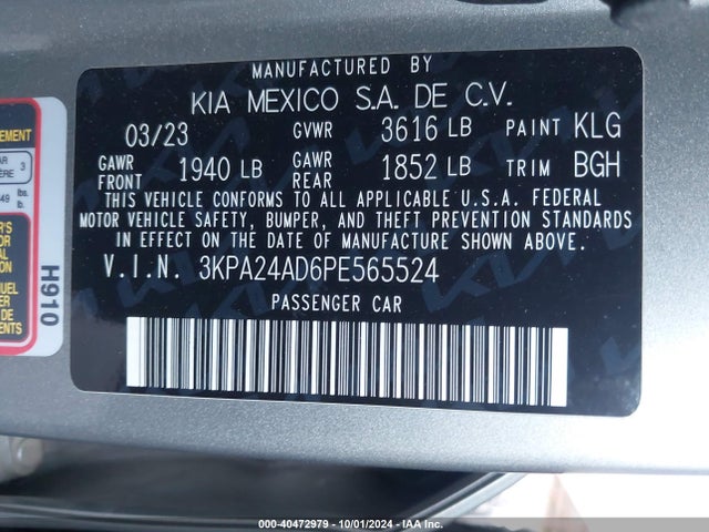 KIA RIO S 2023 3KPA24AD6PE565524 Image 9
