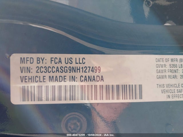 2C3CCASG9NH127499 Chrysler 300 Touring L Awd