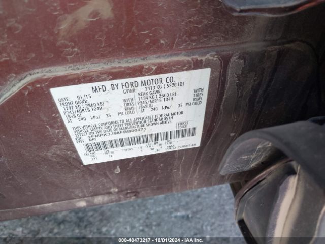 2FMPK3J98FBB00471 Ford EDGE SEL
