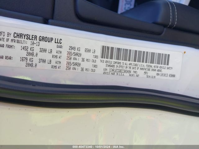 1C4RJECG8EC303494 Jeep Grand Cherokee Overland