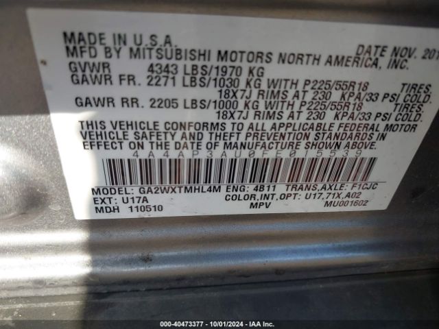 2015 MITSUBISHI OUTLANDER SPORT 4A4AP3AU0FE015539 Photo 8