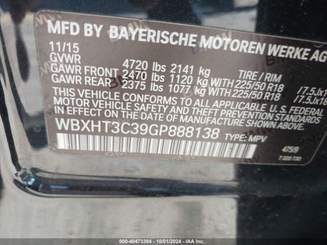 WBXHT3C39GP888138 BMW X1 Xdrive28i