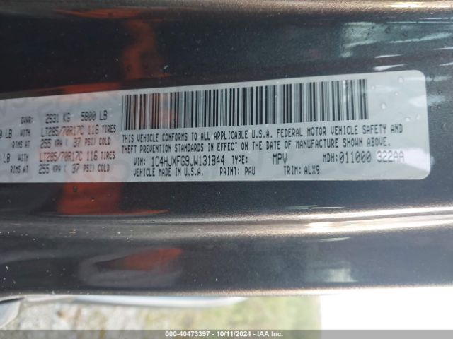 1C4HJXFG9JW131844 Jeep Wrangler Unlimited Rubicon 4x4