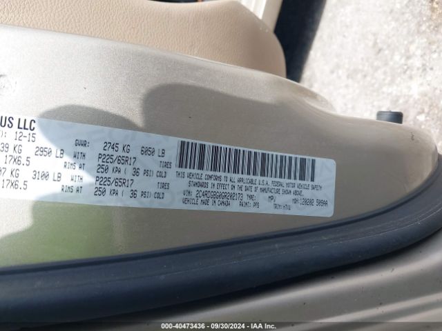 2C4RDGBG0GR202173 Dodge Grand Caravan Se