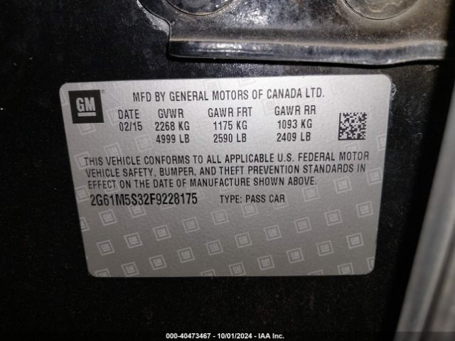 2G61M5S32F9228175 Cadillac XTS LUXURY