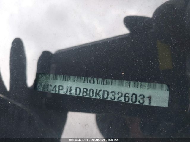 1C4PJLDB0KD326031 Jeep Cherokee Limited Fwd