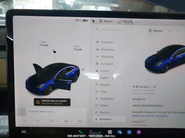 Tesla Model 3 Long Range/performance 2019 5YJ3E1EB3KF535021 Image 17