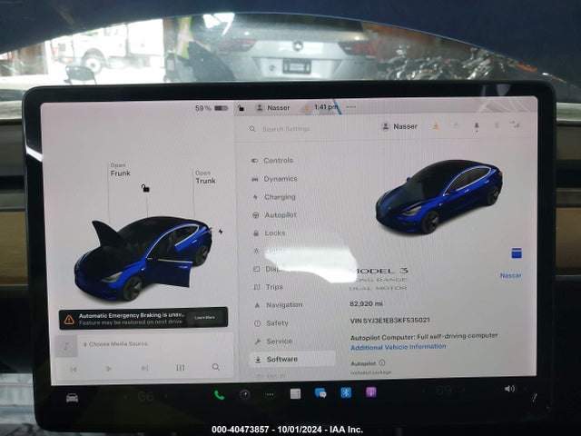Tesla Model 3 Long Range/performance 2019 5YJ3E1EB3KF535021 Image 18