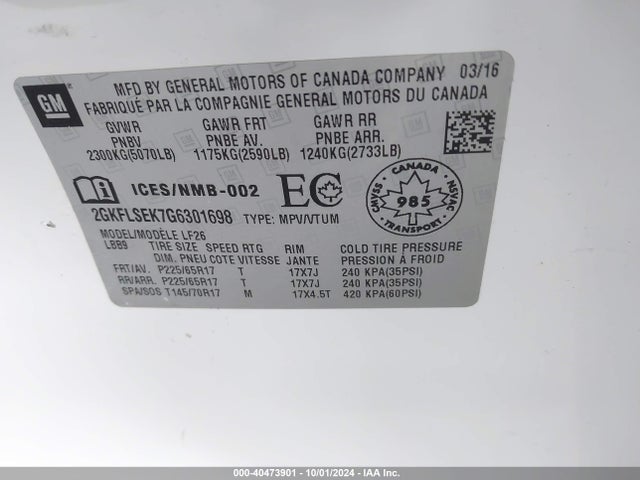 2GKFLSEK7G6301698 GMC Terrain Sle-1