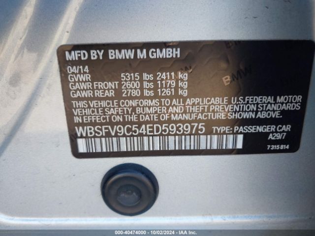 WBSFV9C54ED593975 BMW M5