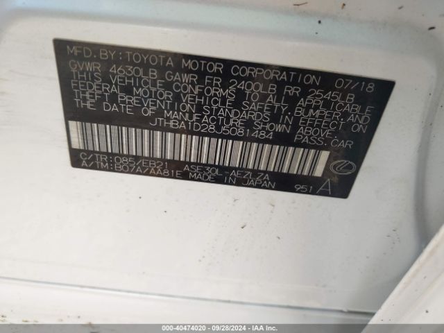 JTHBA1D28J5081484 Lexus IS 300