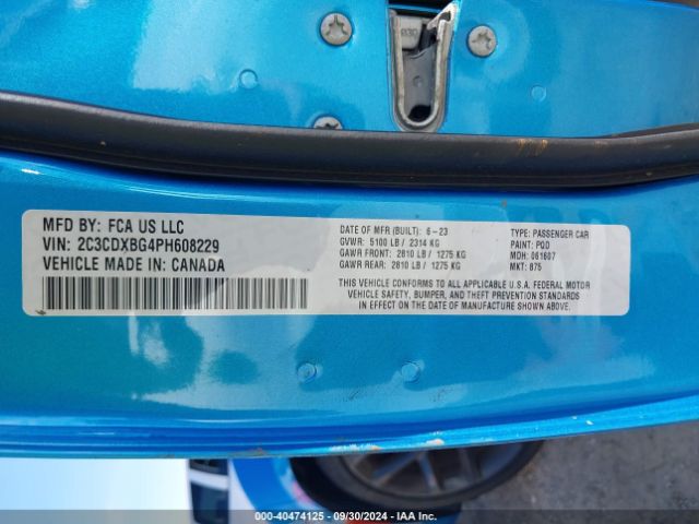 2C3CDXBG4PH608229 Dodge Charger Sxt