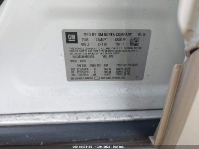KL4CJBSBXHB025745 Buick Encore Preferred Ii