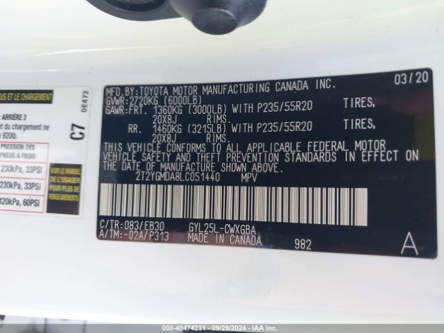 2T2YGMDA8LC051440 Lexus Rx 450h F Sport Performance