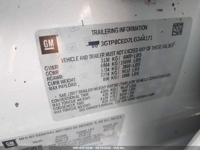 3GTP8CED7LG344171 GMC Sierra 1500 2wd  Short Box Elevation