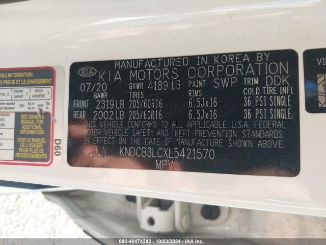 KIA Niro Lxs 2020 KNDCB3LCXL5421570 Image 9