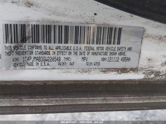 1C4PJMAB3GW220548 Jeep Cherokee Sport