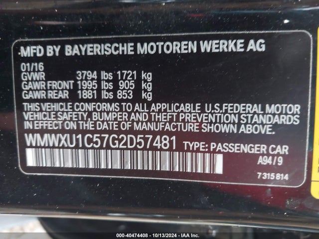 2016 MINI HARDTOP WMWXU1C57G2D57481 Photo 8