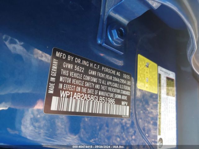 WP1AB2A58GLB51986 Porsche MACAN S
