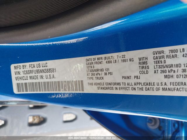 1C6SRFU95NN388581 RAM 1500 Trx