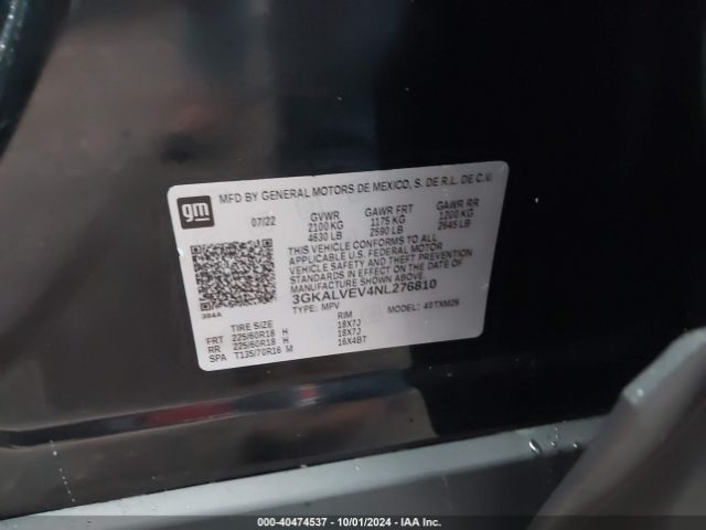 3GKALVEV4NL276810 GMC Terrain Awd Slt