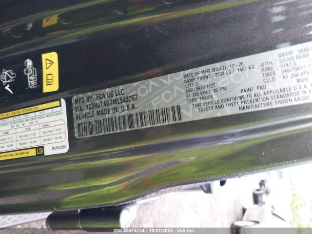 1C6HJTAG7ML542267 Jeep Gladiator Sport S 4x4