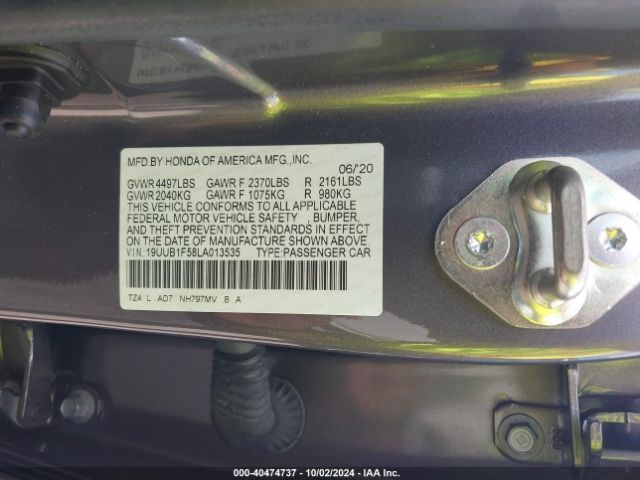 19UUB1F58LA013535 Acura Tlx Tech Package