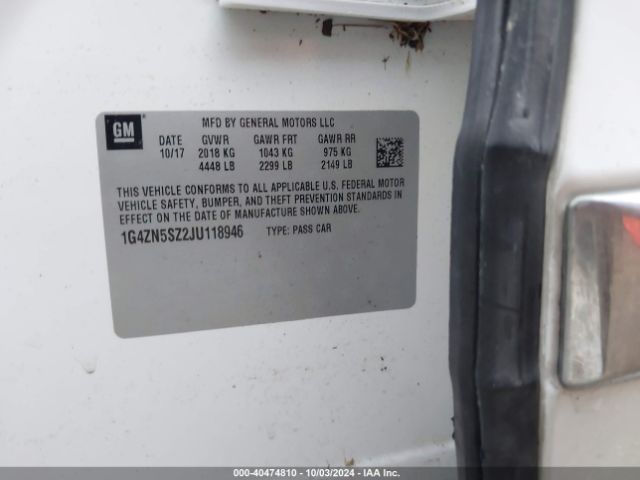 1G4ZN5SZ2JU118946 Buick Lacrosse Preferred