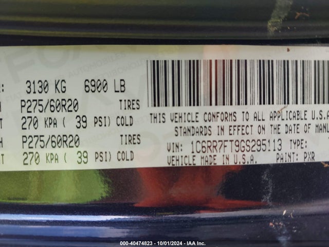 RAM 1500 Express 2016 1C6RR7FT9GS295113 Image 9