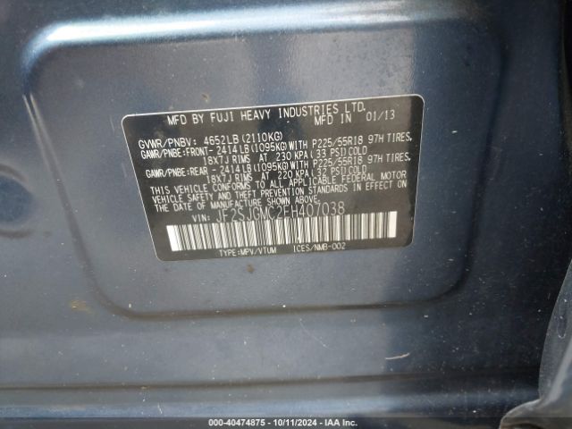 JF2SJGMC2EH407038 Subaru Forester 2.0xt Touring