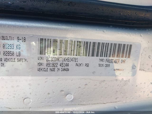 2C3CDXKT1KH514721 Dodge Charger Police Awd