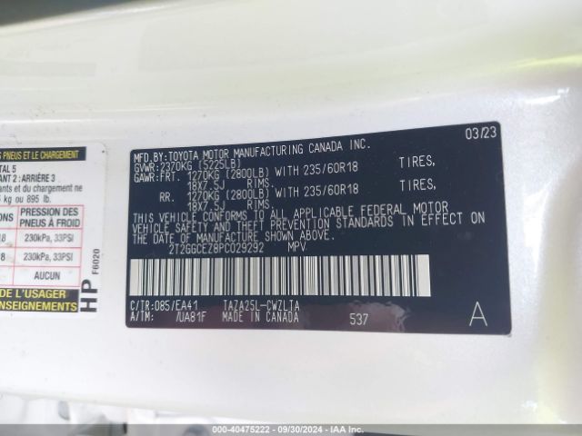 2T2GGCEZ8PC029292 Lexus Nx 350 Premium