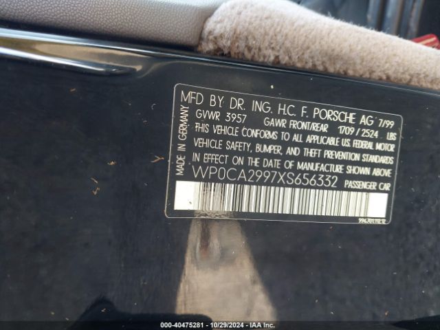 1999 PORSCHE 911 WP0CA2997XS656332 Photo 8