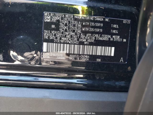 2T3C1RFV1PW253402 Toyota Rav4 Xle Premium