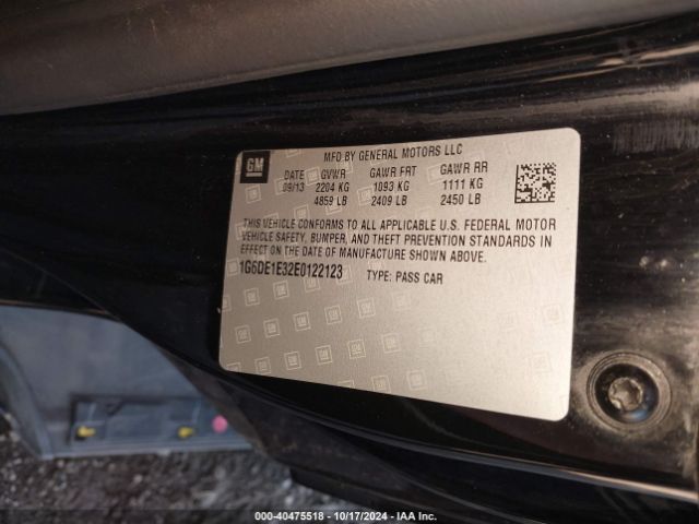 1G6DE1E32E0122123 Cadillac Cts Standard