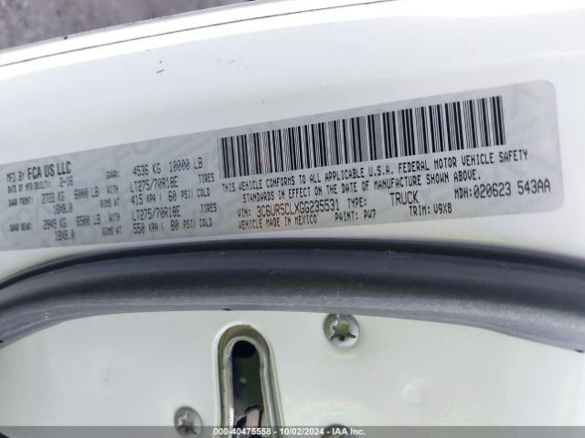 3C6UR5CLXGG235531 RAM 2500 Tradesman
