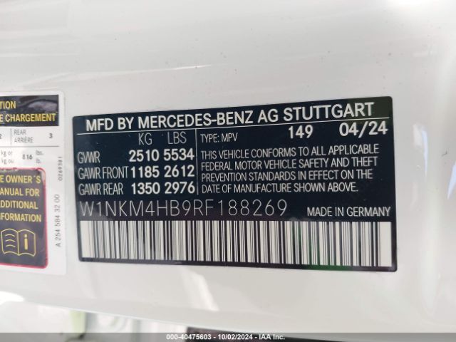 W1NKM4HB9RF188269 Mercedes-Benz Glc 300 4matic Suv