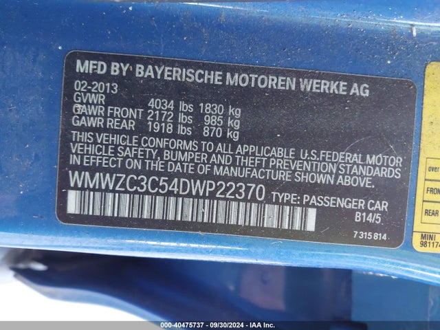 2013 MINI COUNTRYMAN WMWZC3C54DWP22370 Photo 8