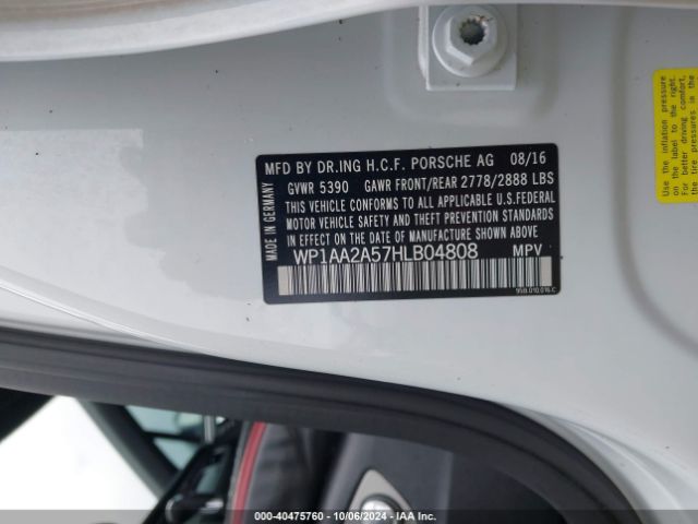 WP1AA2A57HLB04808 Porsche Macan