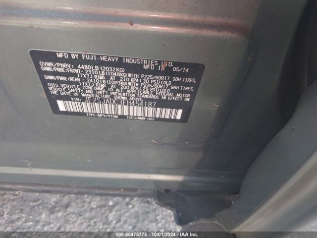 JF2SJADC3FH454187 Subaru Forester 2.5i Premium