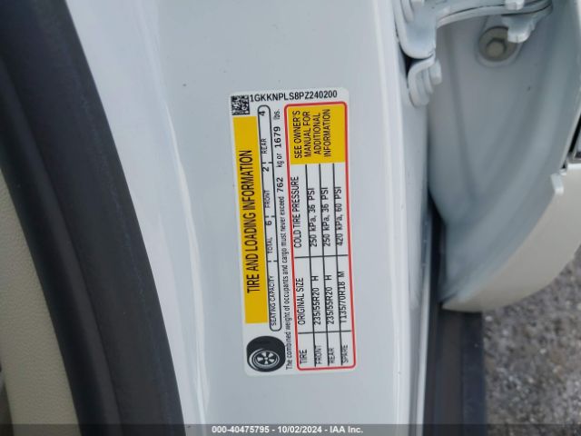 1GKKNPLS8PZ240200 GMC Acadia Fwd Denali