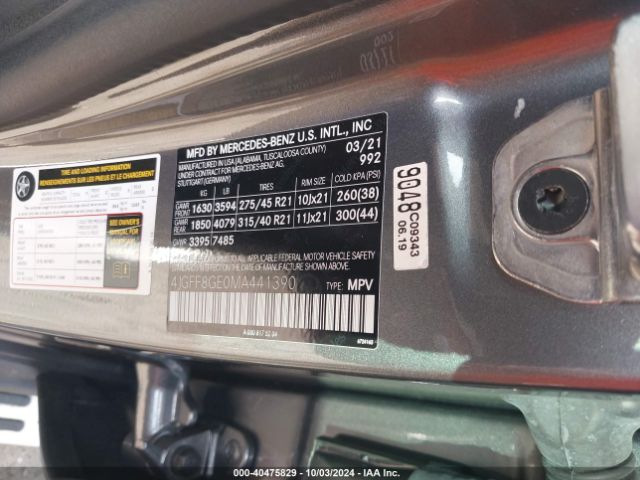 2021 MERCEDES-BENZ GLS 580 4JGFF8GE0MA441390 Photo 8