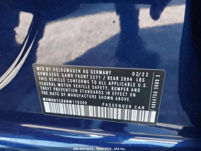WVWH87CD8NW178309 Volkswagen Golf Gti 2.0t S