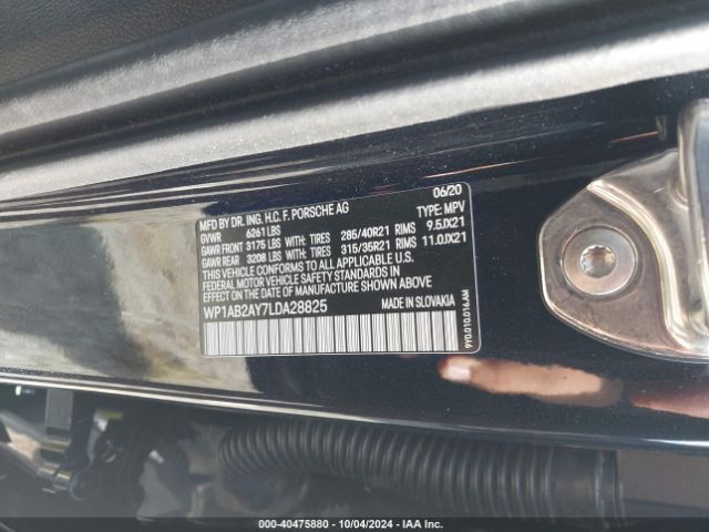 WP1AB2AY7LDA28825 Porsche CAYENNE S