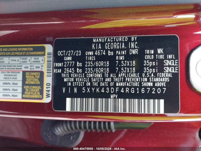 KIA Sportage Sx 2024 5XYK43DF4RG167207 Image 9