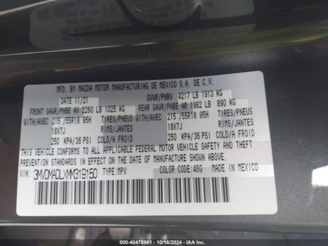 3MVDMADLXMM319150 Mazda Cx-30 Premium