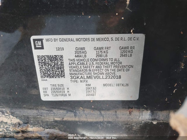 3GKALMEV0LL232018 GMC Terrain Fwd Sle