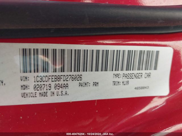 1C3CDFEB8FD276026 Dodge DART GT